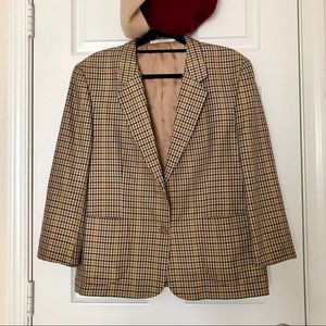 DAKS Plaid Blazer